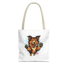 Cute Collie Dog Lover Tote Bag, AOP Dog Art Bag, Pet Owner Gift, Collie Lover Tote, Summer Beach Bag, Gifts for Dog Lovers