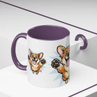 Excited Leaping Corgi  Accent Coffee Mug - Cute Dog Lover Gift (11oz)