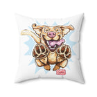 Playful Jumping  Yellow Labrador Retriever Dog Pillow | Cute Cartoon Puppy Throw Pillow
