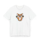Happy Corgi Jumping T-Shirt | Cute Dog Illustration