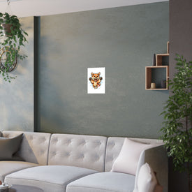 Happy Jumping Shiba Inu Puppy Poster | Satin Poster (210gsm)
