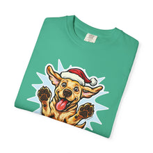 Load image into Gallery viewer, Christmas Yellow Labrador Retriever Dog T-shirt, Unisex Holiday Tee, Pet Lover Gift, Festive Animal Shirt, Funny Canine Apparel