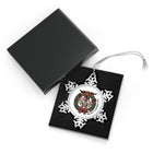 Christmas German Shorthaired Pointer Dog Wreath Pewter Snowflake Ornament | Holiday GSP Decoration