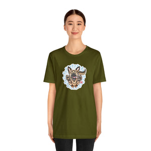 Happy German Shepherd Unisex Jersey Short Sleeve Tee