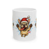 Festive French Bulldog Mug: Holiday Gift, Cute Dog Lover Mug, Christmas Drinkware, Fun Pet-Themed Coffee Cup, Animal Lover Present