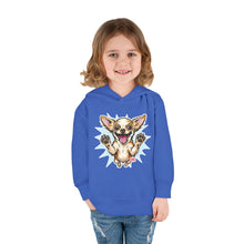 Load image into Gallery viewer, Happy Jumping Chihuahua Toddler Hoodie | Cute Dog Paw Print Design