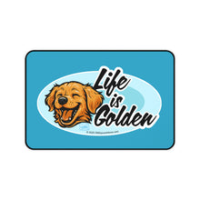 Load image into Gallery viewer, Golden Retriever Dog Lover's Desk Mat - "Life is Golden"