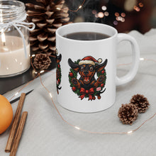 Load image into Gallery viewer, Festive Dachshund Dog Mug | Holiday Gift for Dog Lovers | Cute Christmas Coffee Cup | Pet Decor | Animal Lover Mug