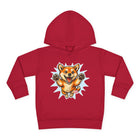 Toddler Hoodie — Playful Jumping Shiba Inu Puppy