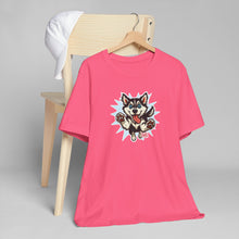 Load image into Gallery viewer, Playful Husky Dog Lover T-Shirt, Animal Lover Gift, Cute Pet Shirt, Casualwear, Gifts for Dog Owners, Unisex Tee