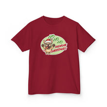 Load image into Gallery viewer, Christmas Frenchie Christmas Kids Tee - Ho Ho Ho, Holiday T-Shirt, Gift for Boys/Girls, Cute Festive Outfits, Winter Wear, Youth Apparel