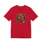 Festive Vizsla Dog Wreath T-Shirt | Unisex Jersey Tee, Holiday Apparel, Dog Lover Gifts, Christmas Shirt, Pet-Themed Fashion