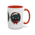 Christmas Black Labrador Dog Coffee Mug, Holiday Mug, Pet Lover Gift, Festive Black Mug, Dog-Themed Drinkware