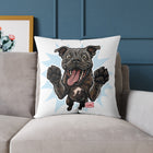 Happy Cane Corso Dog Canvas Pillow, Pet Decor, Dog Lover Gift, Fun Home Accent, Playful Throw Pillow