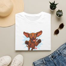 Load image into Gallery viewer, Happy Vizsla Puppy T-Shirt | Cute Running Vizsla Dog Tee