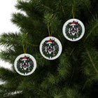 Festive Boston Terrier Dog Ceramic Ornaments - Holiday Decorations, Pet Lover Gift, Personalized Tree Hangings, Christmas Cheer