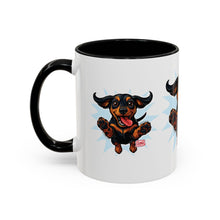 Load image into Gallery viewer, Dachshund Jumping Dog Accent Coffee Mug Cute Wiener Dog Gift (11oz)