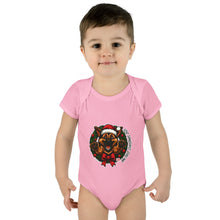 Load image into Gallery viewer, Christmas German Shepherd Puppy Bodysuit for Infants, Cute Baby Outfit, Baby Shower Gift, Infant Christmas Apparel, Adorable  GSD Babywear