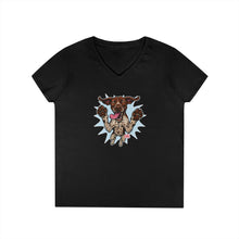 Load image into Gallery viewer, Playful German Shorthaired Pointer Dog Graphic V-Neck T-Shirt, Casual Wear, Pet Lover Gift, GSP Mom Shirt, Birthday Gift