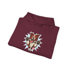 Playful Red and White Border Collie Animal Print Hoodie - Cozy Unisex Sweatshirt, Cute Gift for Pet Lovers