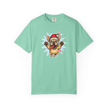 Load image into Gallery viewer, Festive French Bulldog T-shirt, Holiday Shirt, Unisex Tee, Dog Lover Gift, Christmas Apparel, Cute Pet T-shirt