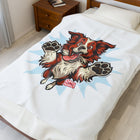 Playful Red Border Collie Dog Plush Blanket, Cozy Pet Blanket, Adorable Dog Lover Gift, Soft Throw for Home Decor, Pet Adoption Gift