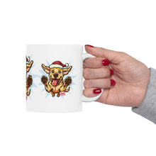 Load image into Gallery viewer, Festive Yellow Labrador Retriever Dog Mug - Perfect Holiday Gift for Dog Lovers, Fun Pet Mug, Christmas Present, Adorable Puppy Design