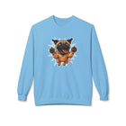 Playful Pug Crewneck Sweatshirt - Cozy Unisex Fleece, Dog Lover Gift, Pet Apparel, Cute Sweatshirt, Fun Dog Design