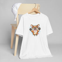 Load image into Gallery viewer, Happy Corgi Jumping T-Shirt | Cute Dog Illustration