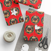 Load image into Gallery viewer, Festive Christmas Pug Wrapping Paper