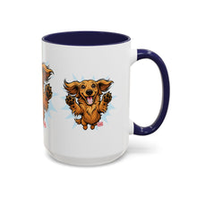 Load image into Gallery viewer, Happy Dachshund Jumping Mug | Accent Coffee Mug, 11oz 15oz