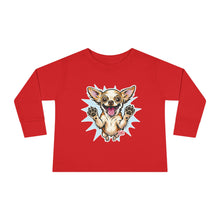 Load image into Gallery viewer, Happy Jumping Chihuahua Toddler Tee | Cute Dog Illustration