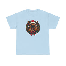 Load image into Gallery viewer, Christmas GSD Puppy Shirt, Holiday T-Shirt, Unisex Cotton Tee, Santa German Shepherd Dog Shirt
