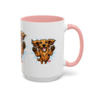 Happy Dachshund Jumping Mug | Accent Coffee Mug, 11oz 15oz