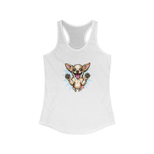 Load image into Gallery viewer, Chihuahua Racing Tank, Dog Lover Graphic Tee, Happy Pet Sleeveless Shirt, Excited Chiwawa Top, Dog Print Workout Singlet