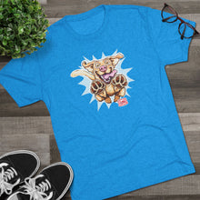 Load image into Gallery viewer, Playful Yellow Labrador Retriever Dog Graphic Tee | Cute Yellow Lab Puppy Paw Print T‑Shirt