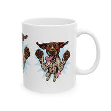 Load image into Gallery viewer, Playful German Shorthaired Pointer Dog Ceramic Mug  11oz &amp; 15oz, Perfect Gift for Pet Lovers, GSP Lovers Gift, Coffee Mug