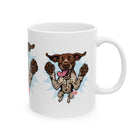 Playful German Shorthaired Pointer Dog Ceramic Mug  11oz & 15oz, Perfect Gift for Pet Lovers, GSP Lovers Gift, Coffee Mug