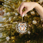 Happy Leaping Corgi My First Christmas 2025 Glass Ornament | Personalized Pet Holiday