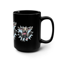 Load image into Gallery viewer, Playful Jumping Weimaraner Dog Mug | Black 15oz Ceramic Coffee and Tea Cup