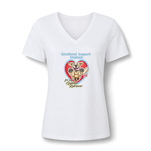 Load image into Gallery viewer, Emotional Support Human - Golden Retriever - Bella Womens V-Neck