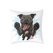 Load image into Gallery viewer, Happy Cane Corso Dog Canvas Pillow, Pet Decor, Dog Lover Gift, Fun Home Accent, Playful Throw Pillow