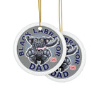 Black Labrador Dad Ceramic Ornaments - 2-Sided Print, Perfect Gift for Black Lab Puppy Lovers