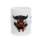 Playful Dachshund Ceramic Mug - Perfect Gift for Dog Lovers, Coffee Mug, Pet Owner Gift, Animal Lover Mug, Funny Dog Mug