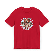 Load image into Gallery viewer, Fun Red and White Border Collie Dog Lover T-Shirt, Cute Pet Tee, Animal Lover Gift, Birthday Present for Dog Moms/Dads