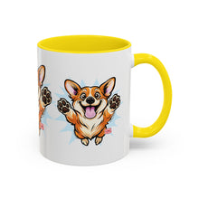 Load image into Gallery viewer, Corgi Coffee Mug - Cute Happy Corgi Accent Mug (11oz)