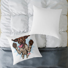Load image into Gallery viewer, Fun German Shorthaired Pointer Dog Square Canvas Pillow
