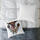 Fun German Shorthaired Pointer Dog Square Canvas Pillow