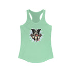 Cute Border Collie Lover Women's Racerback Tank, Pet Lover Gift, Summer Sports Top, Dog Mom Shirt, Animal Design Tank