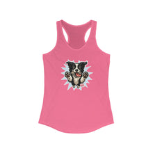 Load image into Gallery viewer, Cute Border Collie Lover Women's Racerback Tank, Pet Lover Gift, Summer Sports Top, Dog Mom Shirt, Animal Design Tank